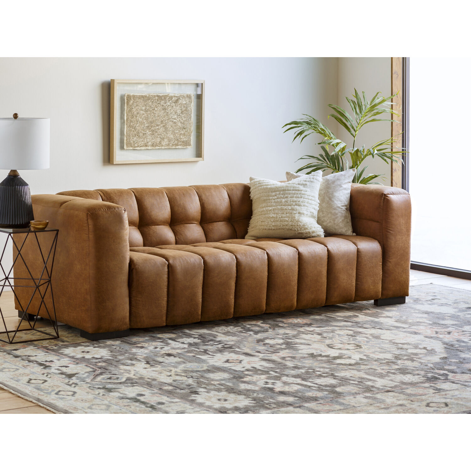 Grenoble Medium Brown / Black Sofa