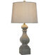 Old Gray 30.5 inch 150 watt Gray Distressed Table Lamp Portable Light