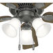 Swanson 44 inch Matte Silver with Autumn Walnut/Natural Wood Blades Ceiling Fan