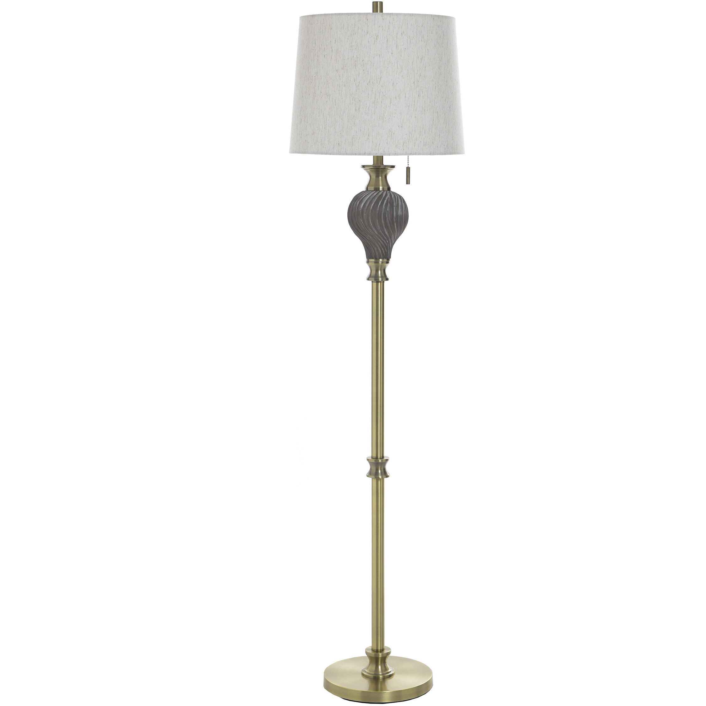 Rowan 63 inch 100 watt Soot Gold and Beige Floor Lamp Portable Light