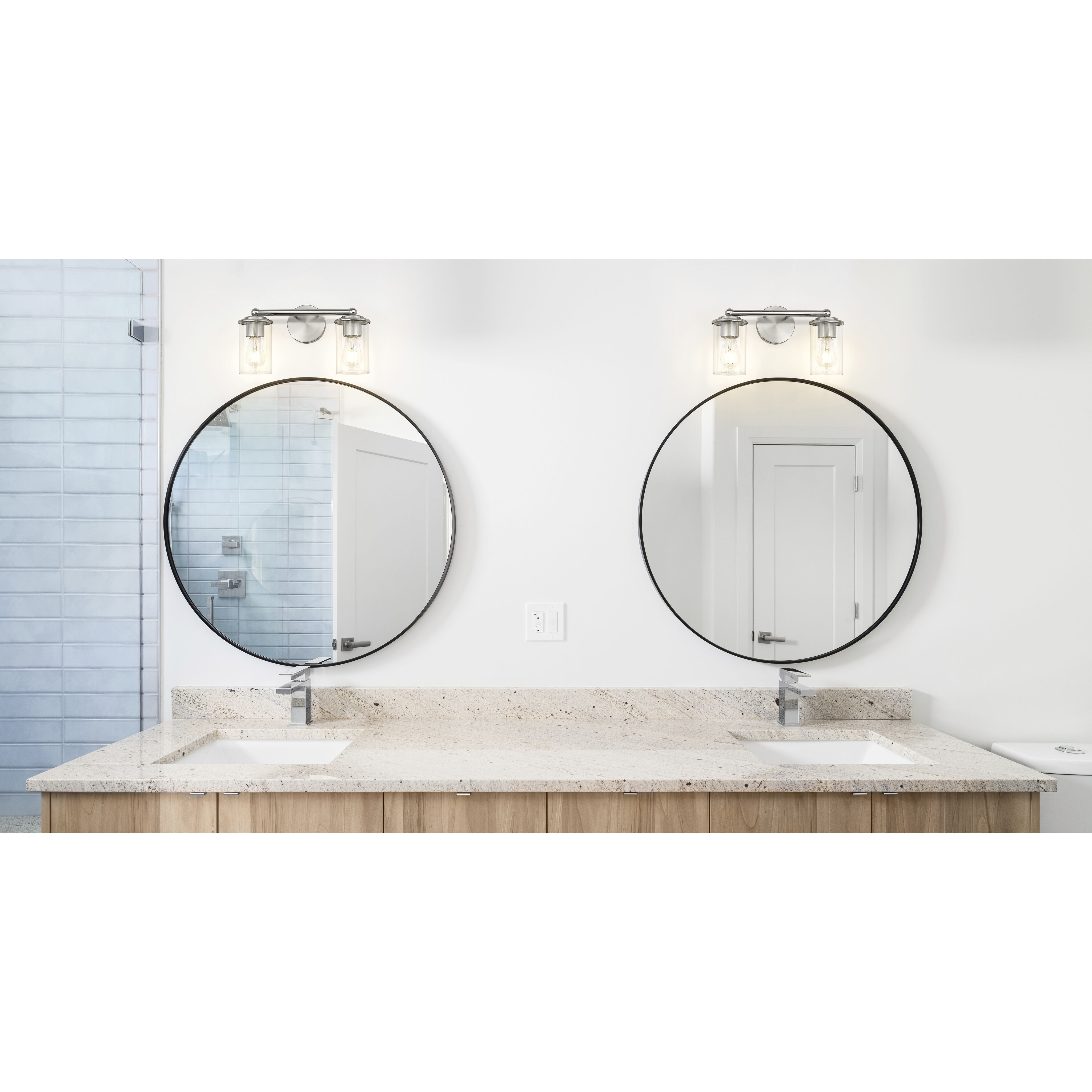 Thayer 2 Light 16 inch Brushed Nickel Vanity Wall Light