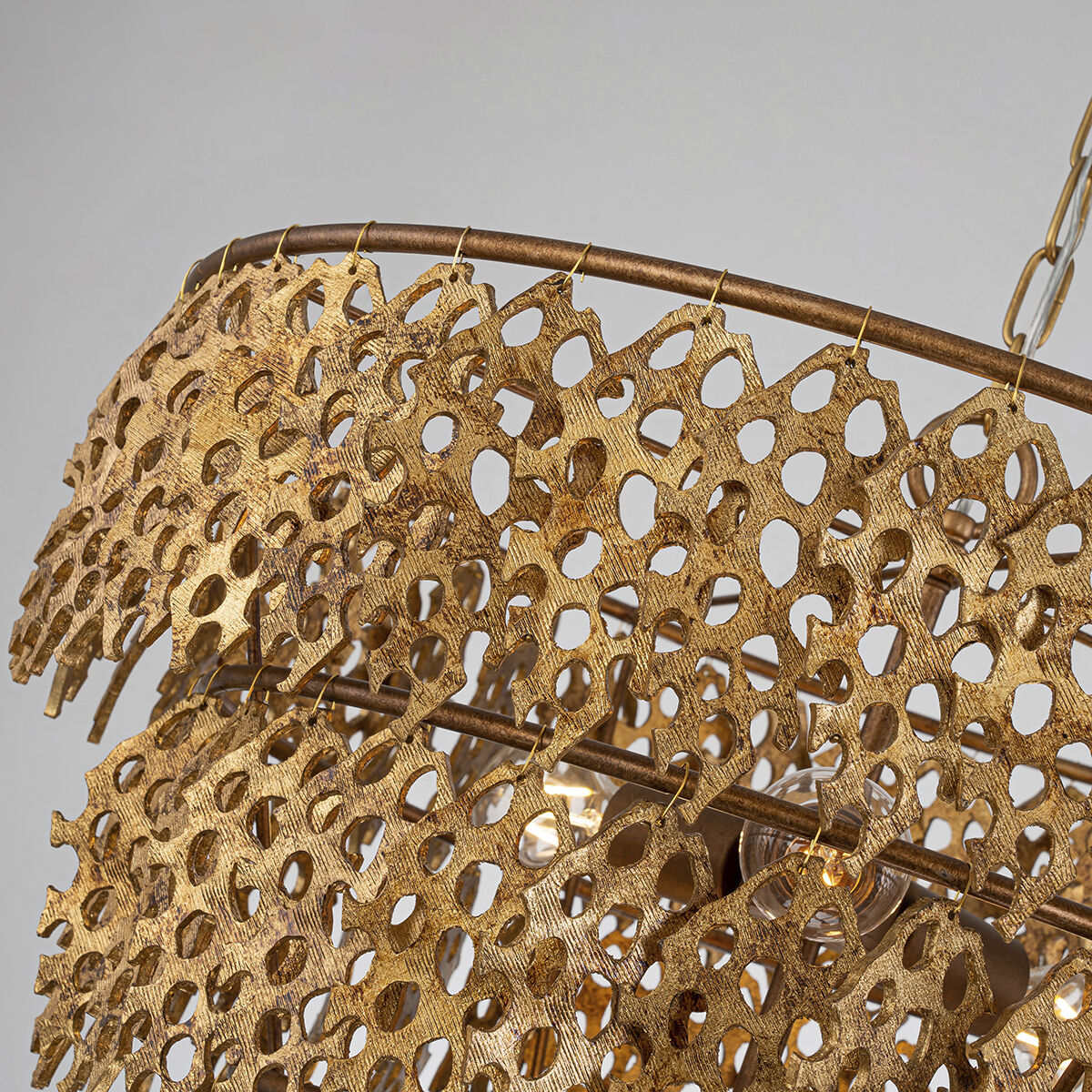 Coral Luxe 6 Light 25 inch Gold Chandelier Ceiling Light