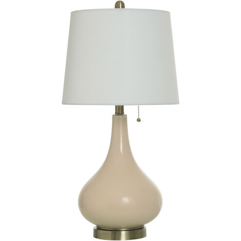Clara 27 inch 100.00 watt Buttercream Pink and Gold Table Lamp Portable Light