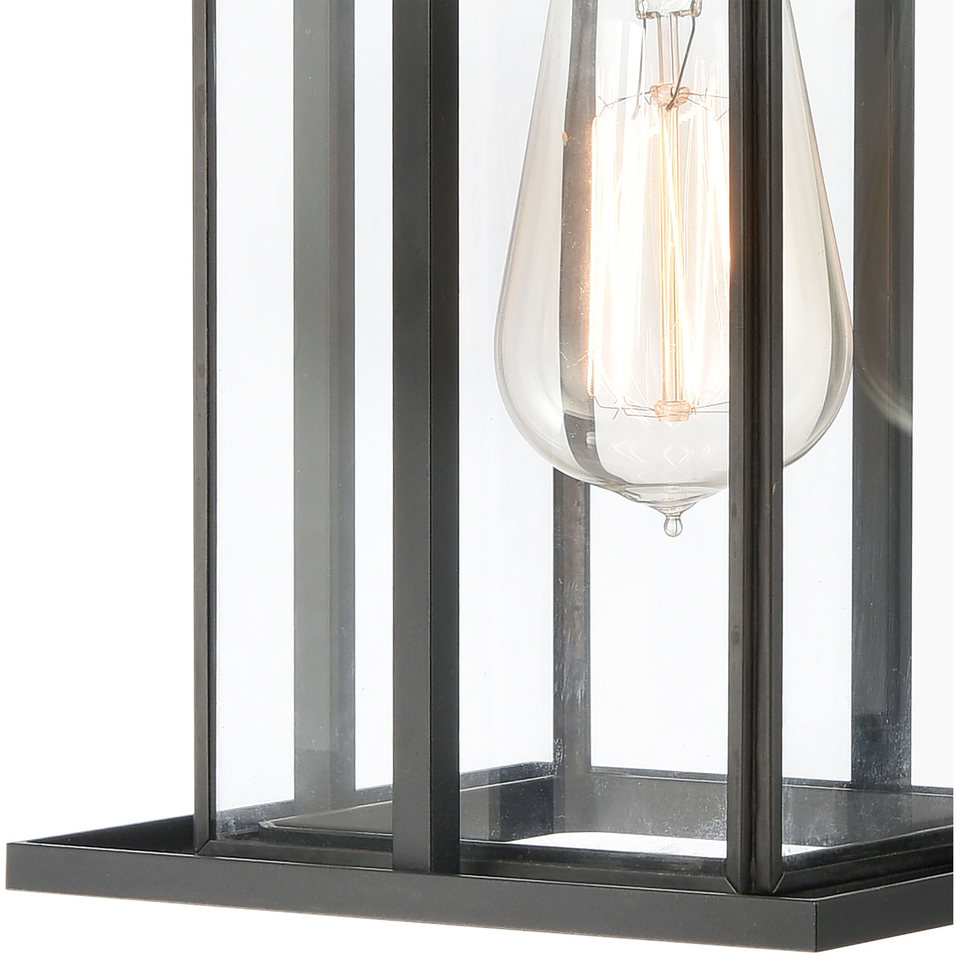 Oak Park 1 Light 14 inch Matte Black Outdoor Wall Sconce