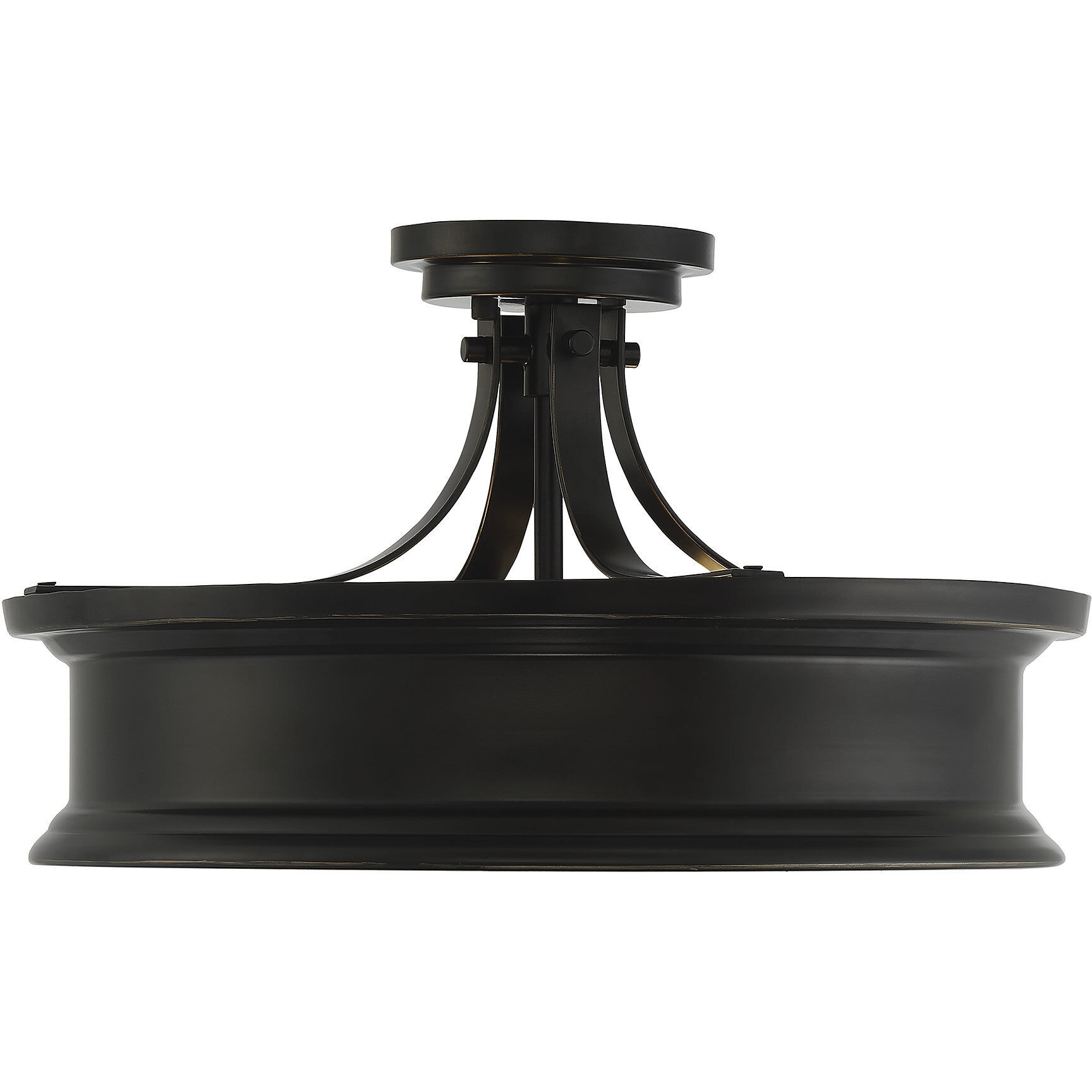 Watkins 3 Light 16 inch Classic Bronze Semi-Flush Ceiling Light, Essentials