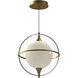 Aries 12.13 inch Brushed Gold Pendant Ceiling Light