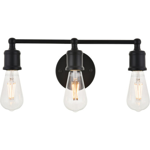 Serif 3 Light 15 inch Black Wall Sconce Wall Light