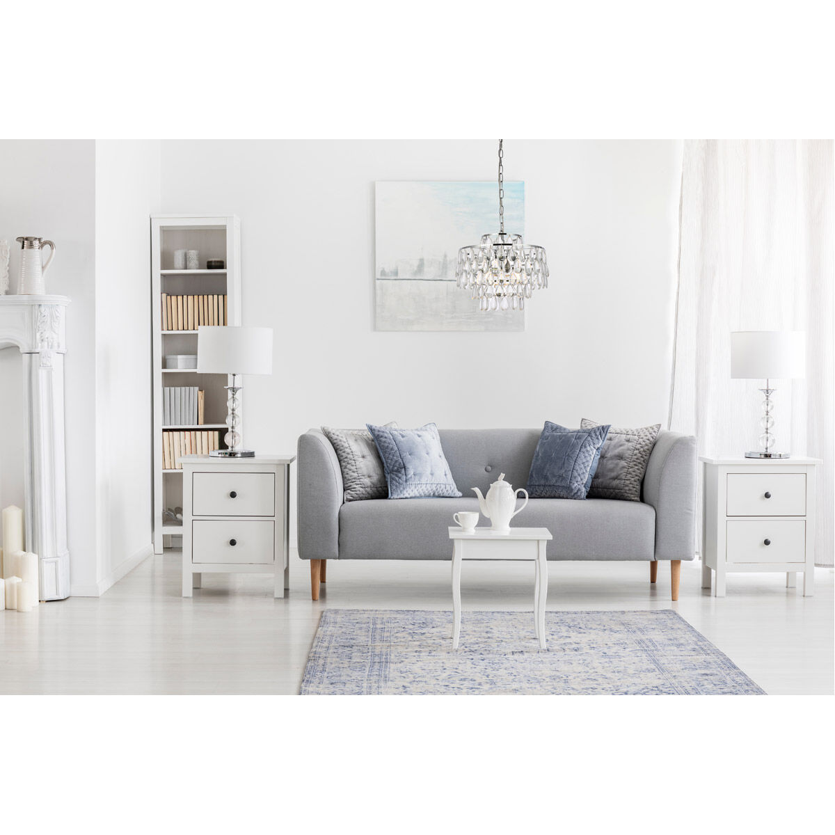 Mila 3 Light 16 inch Chrome Pendant Ceiling Light