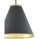 Pierrepont 1 Light 16 inch Antique Black Pendant Ceiling Light, Small