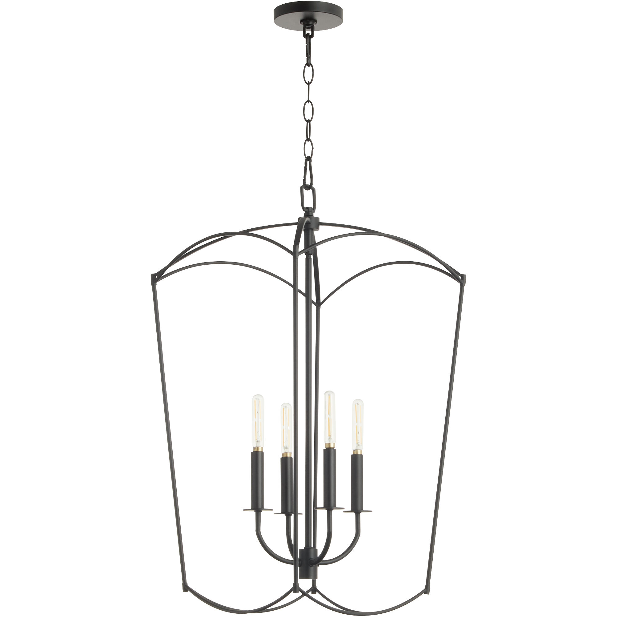 Mantle 4 Light 15 inch Matte Black Entry Ceiling Light