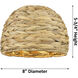 Woven Rattan Sconce Wall Light in Satin Nickel
