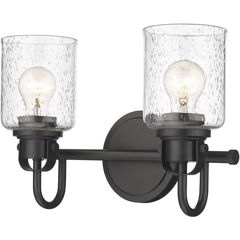 Kinsley 2 Light 14.5 inch Matte Black Vanity Wall Light