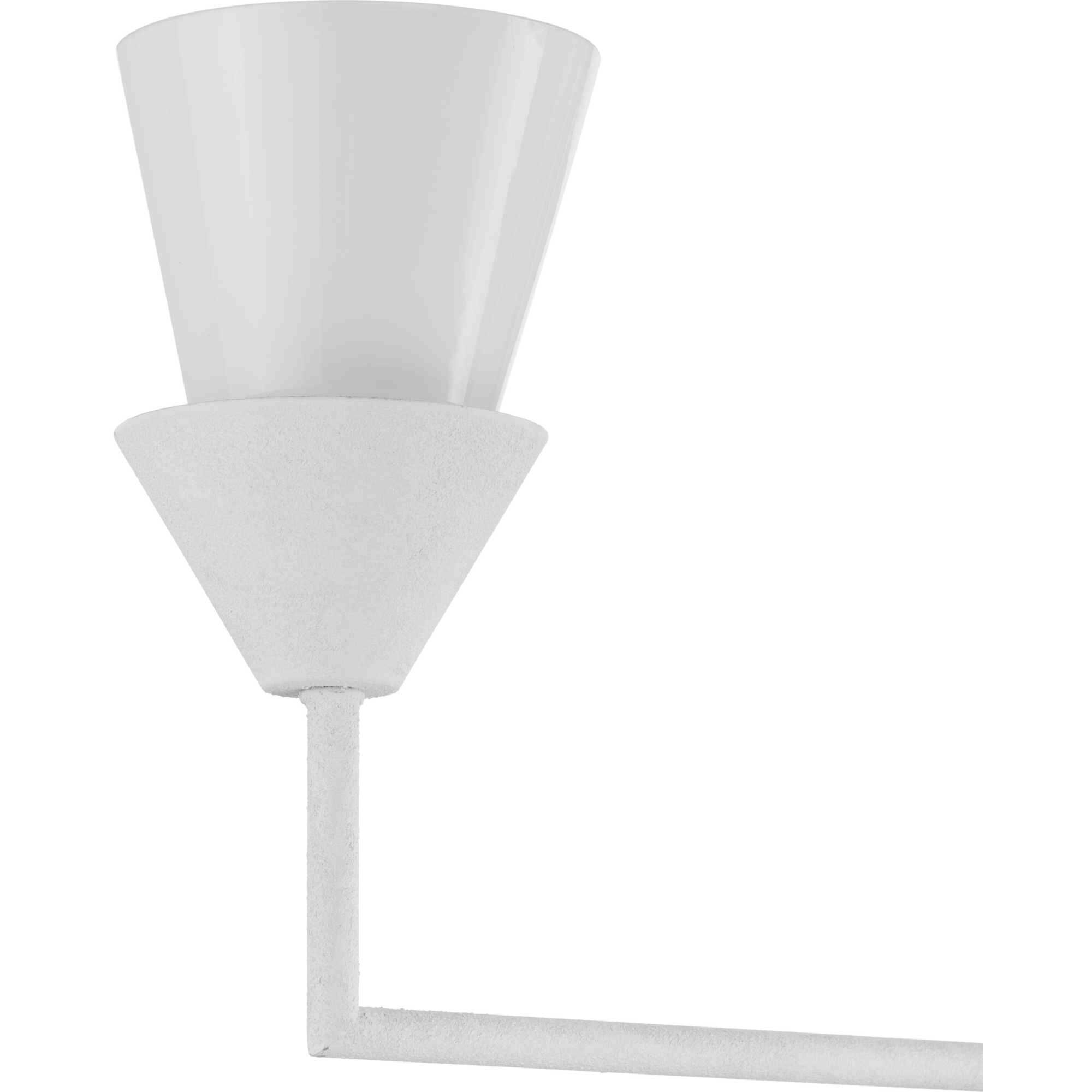 Pinellas 6 Light 50 inch White Plaster Linear Chandelier Ceiling Light, Design Series