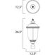 Carriage House DC 3 Light 26.5 inch Oriental Bronze Outdoor Pole/Post Mount