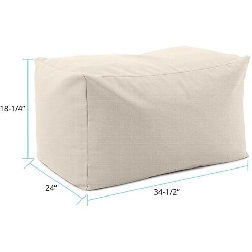 Driftwood 18.25 inch Natural Outdoor Pouf Bench