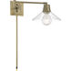 Dillon 26.25 inch 40 watt Antique Brass Swingarm Sconce Wall Light