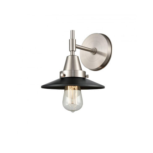 Caden LED 8 inch Satin Nickel Sconce Wall Light in Matte Black