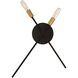 Lyrique 2 Light 16 inch Bronze with Brass ADA Wall Sconce Wall Light in Bronze with Brass Accents