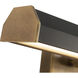 Gemma 25 watt 21 inch Vintage Brass Picture Light Wall Light in Matte Black