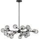 Drew & Jonathan Atticus 20 Light 32 inch Midnight Black Chandelier Ceiling Light in Standard