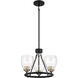 Winsley 3 Light 17 inch Coal And Stained Brass Chandelier Ceiling Light in Coal/Stained Brass
