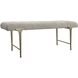 Imperial Light Gray and Satin Champagne Bench