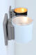 Pogo 1 Light 5 inch Bronze ADA Mini Sconce Wall Light in Halogen, White/Inner Silver Foil Glass