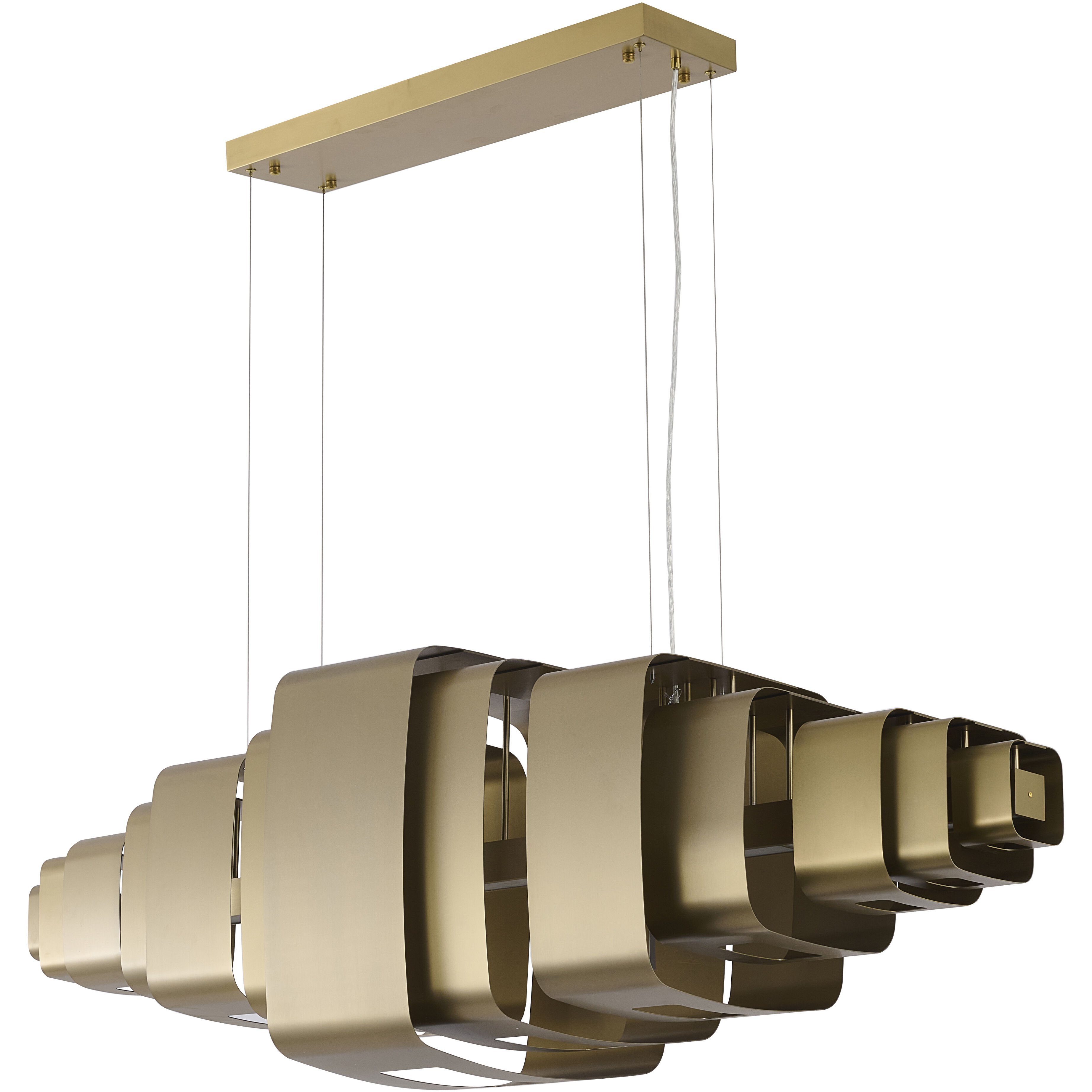 Canada LED 19.6 inch Satin Brass Chandelier Ceiling Light