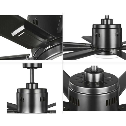 Vast 72 inch Black Ceiling Fan, Progress LED