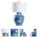 Spatter 21 inch 100 watt Blue Table Lamp Portable Light