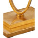 Bangle 27.25 X 18 inch Gold Leaf/Antique Mirror Accent Table