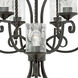 Casa LED 42 inch Olde Black Indoor Chandelier Ceiling Light in Clear