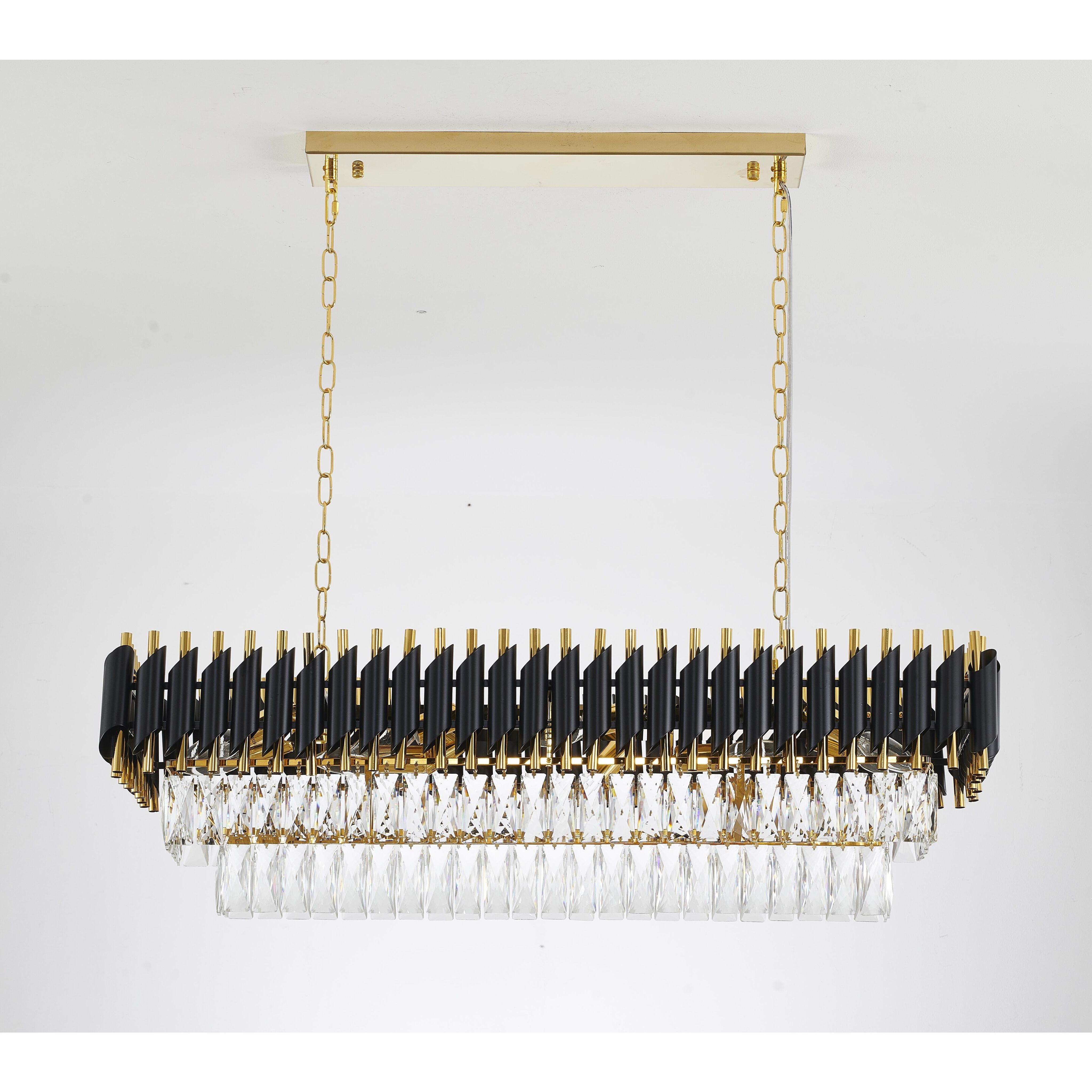 Canada LED 12 inch Black and Gold Chandelier Ceiling Light