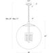 Cafe 4 Light 20 inch Polished Nickel Pendant Ceiling Light, Large