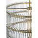 Waterford Killarney LED 32 inch Natural Brass Layered Drum Chandelier Ceiling Light