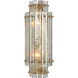 Visual Comfort Signature Collection Carrier and Company Cadence LED 5.5 inch Hand-Rubbed Antique Brass Tiered Sconce Wall Light, Small S2649HAB-AM - Open Box