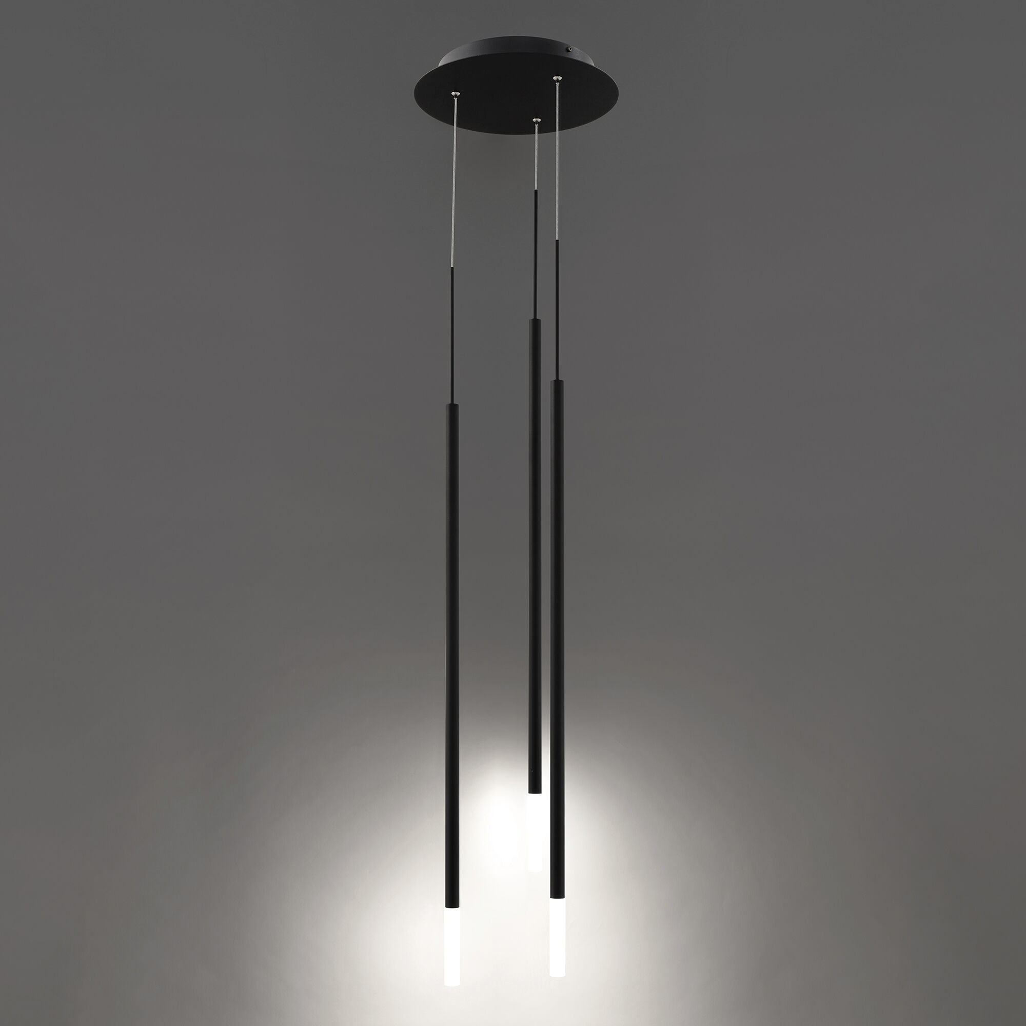 Viggo LED 12 inch Black Multi-Light Pendant Ceiling Light, dweLED