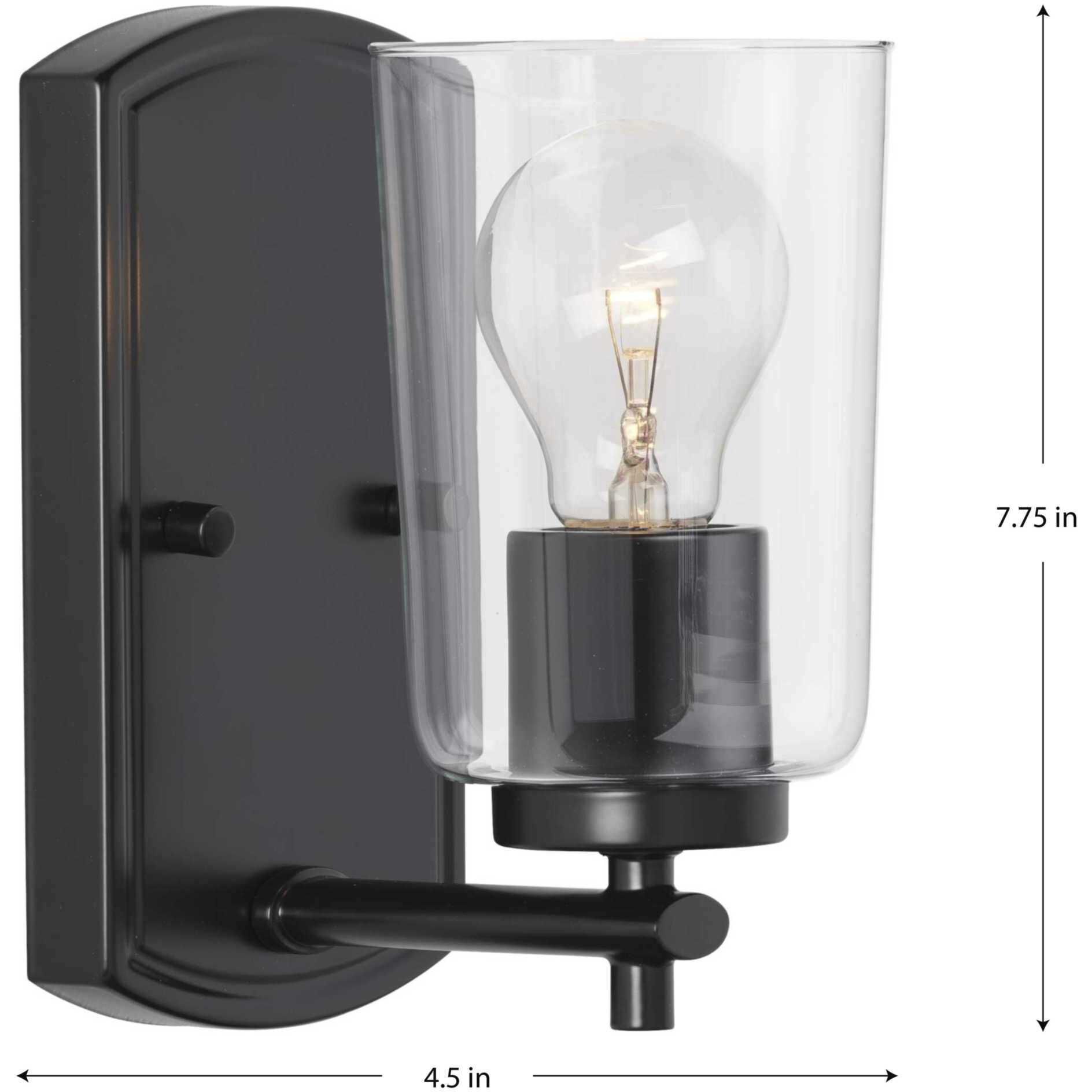 Adley 1 Light 5 inch Matte Black Bath Vanity Wall Light