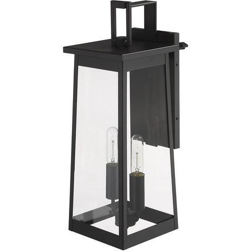 Alden 2 Light 24 inch Matte Black Exterior Wall Mount