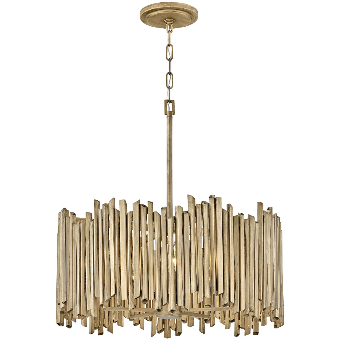 Lisa McDennon Roca 5 Light 24 inch Burnished Gold Indoor Chandelier Ceiling Light