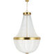 C&M by Chapman & Myers Summerhill 12 Light 36 inch Burnished Brass Chandelier Ceiling Light