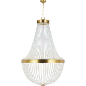 C&M by Chapman & Myers Summerhill 12 Light 36 inch Burnished Brass Chandelier Ceiling Light