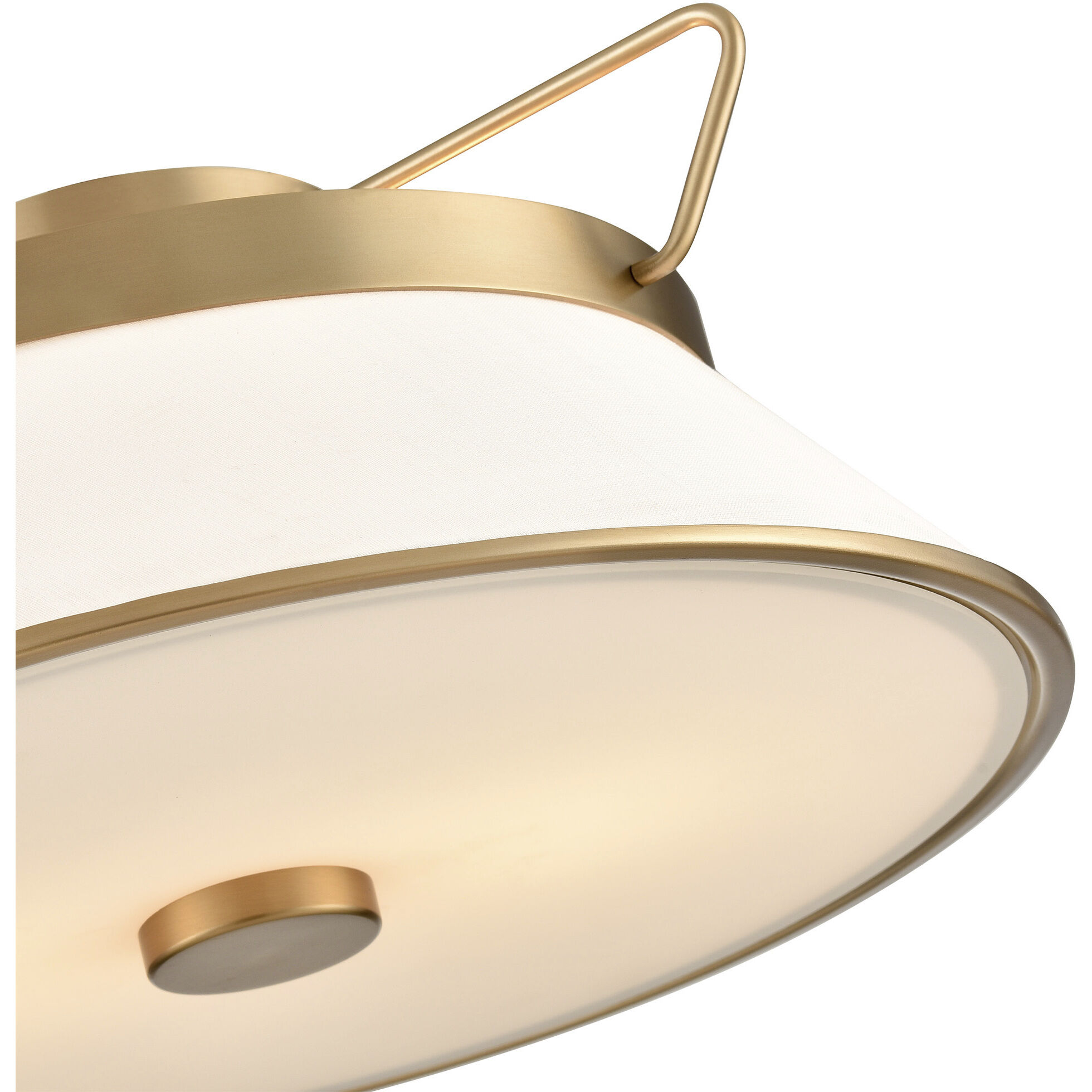 Layla LED 15.75 inch Brushed Brass Semi-Flush Mount Ceiling Light