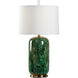 Wildwood 31 inch 100 watt Faux Green Marble Glaze Table Lamp Portable Light