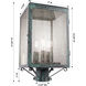 Westbrook 3 Light 17.5 inch Verde Green Post Lantern in Seedy Glass, Brass Traditions by InnovationsLighting