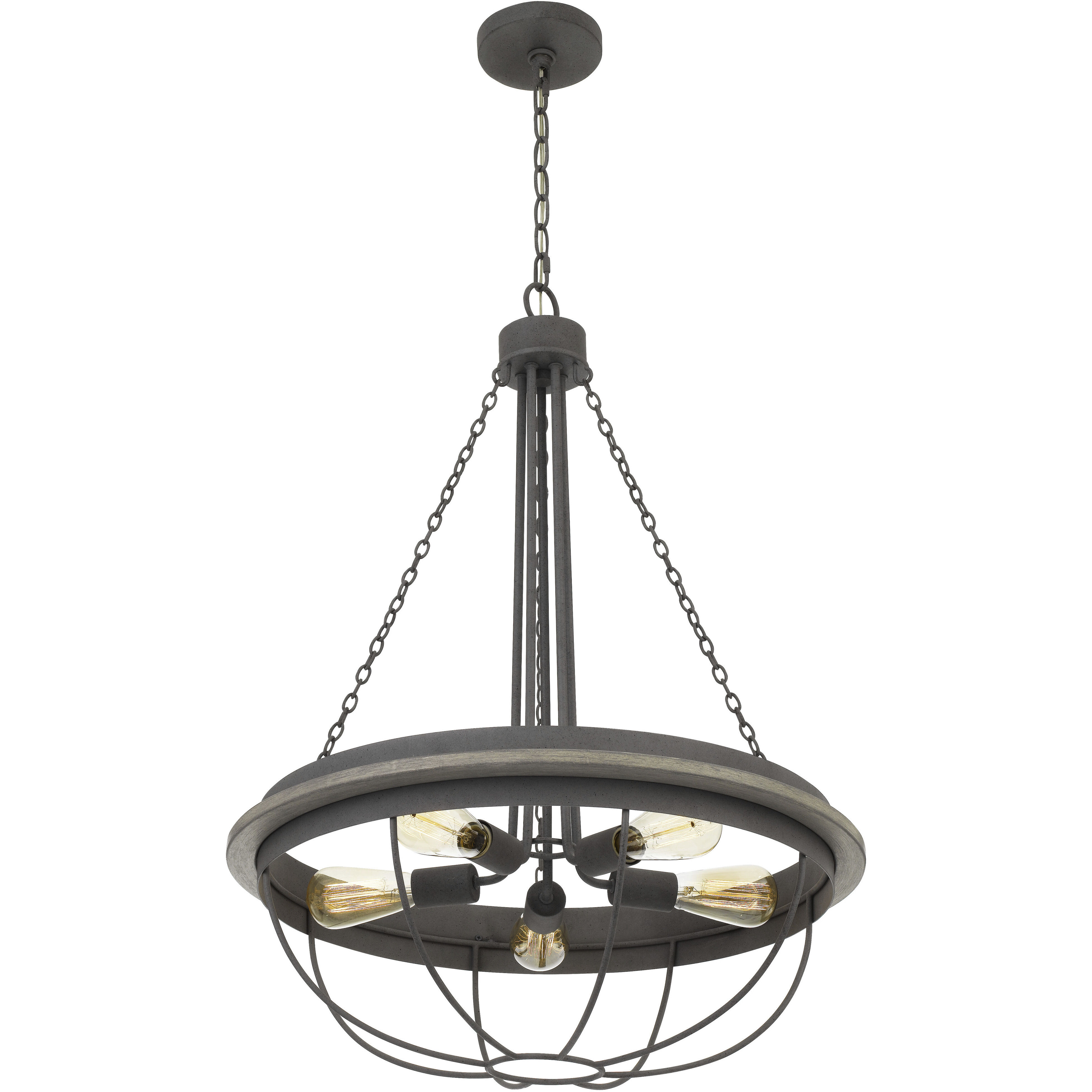 Nixa 5 Light 24 inch Dove Grey Chandelier Ceiling Light