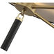 Secret Agent 5 Light 30 inch Painted Gold and Black Leather Pendant Ceiling Light