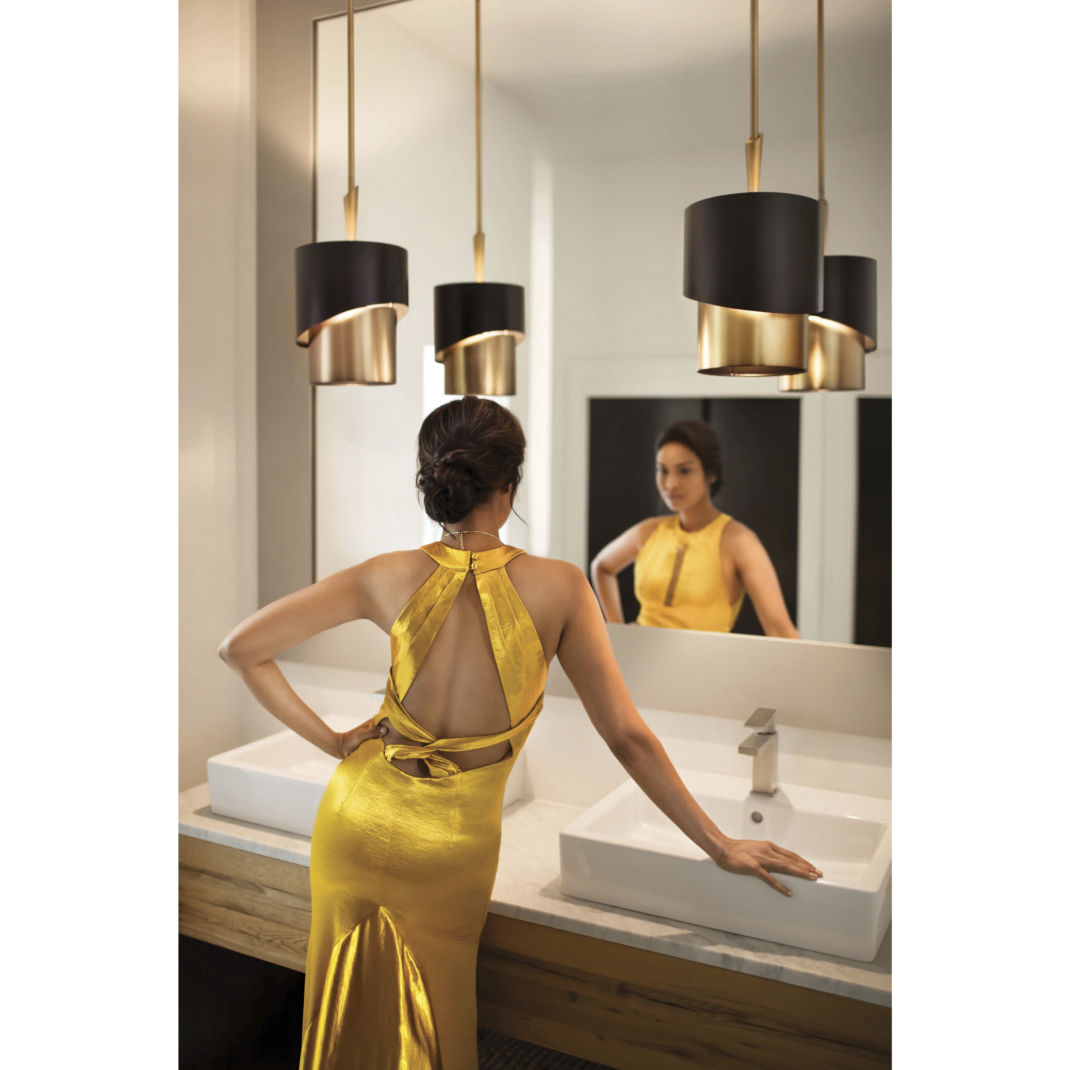 Gigi LED 10 inch Heritage Brass Pendant Ceiling Light