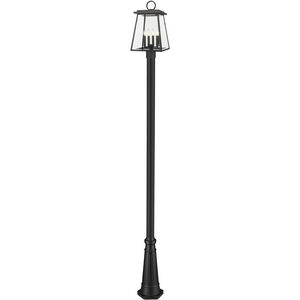 Broughton 4 Light 116.5 inch Black Outdoor Post Mounted Fixture