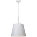 Alexis 1 Light 15 inch Matte White Pendant Ceiling Light